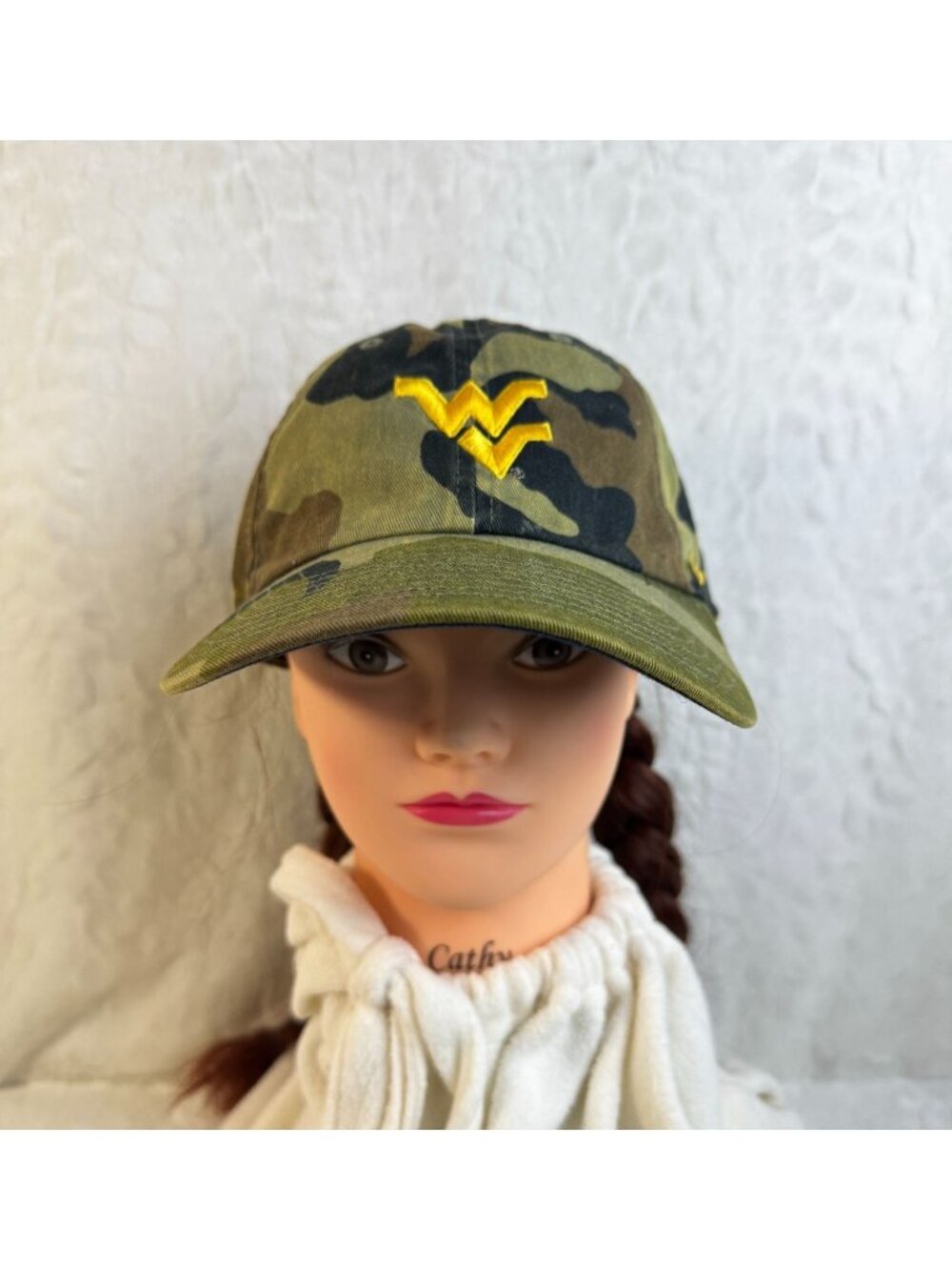 Camo West Virginia Mountaineers Hat Nike Adjustable Strapback Cap Yellow Logo